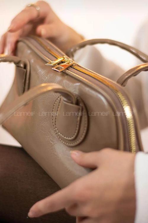 Lamelif Henna Pinterest Model Kadın Omuz Çantası Vizonrengi