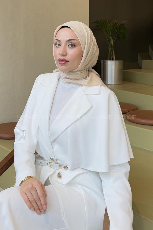 Lamelif Bambu Eşarp Bej