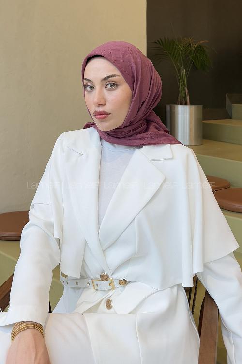 Lamelif Bambu Eşarp Gül Kurusu