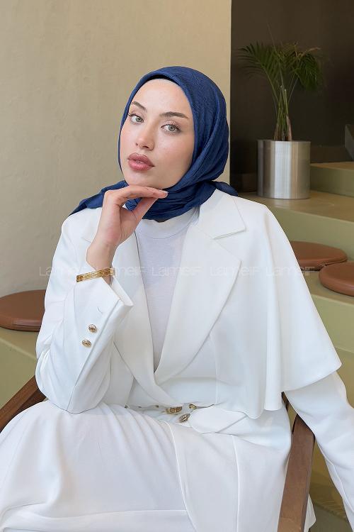 Indigo Cotton Fabric Straight Scarf