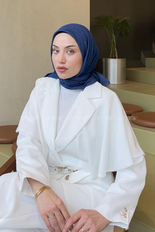 Indigo Cotton Fabric Straight Scarf