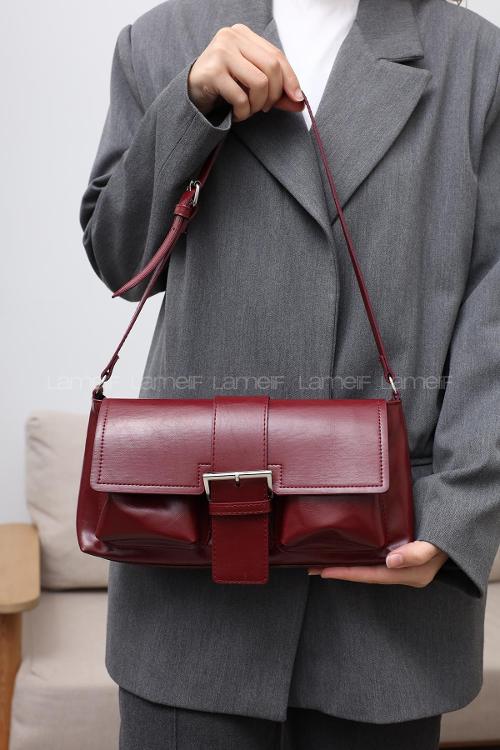 Lamelif Holly Kadın El ve Omuz Çantası Bordo