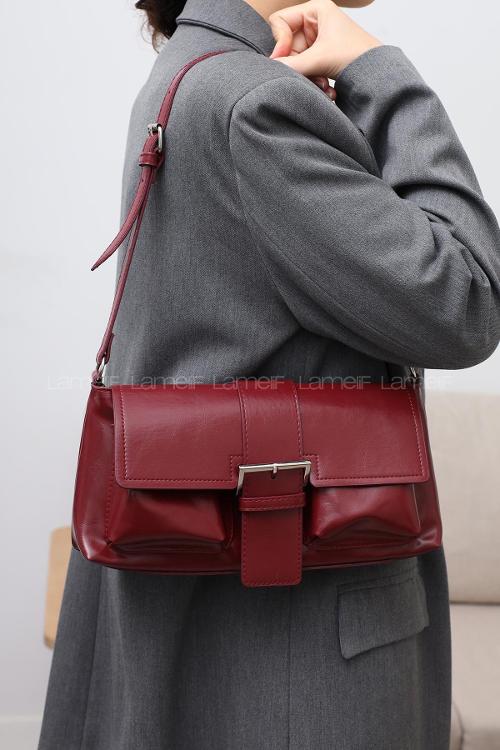 Lamelif Holly Kadın El ve Omuz Çantası Bordo