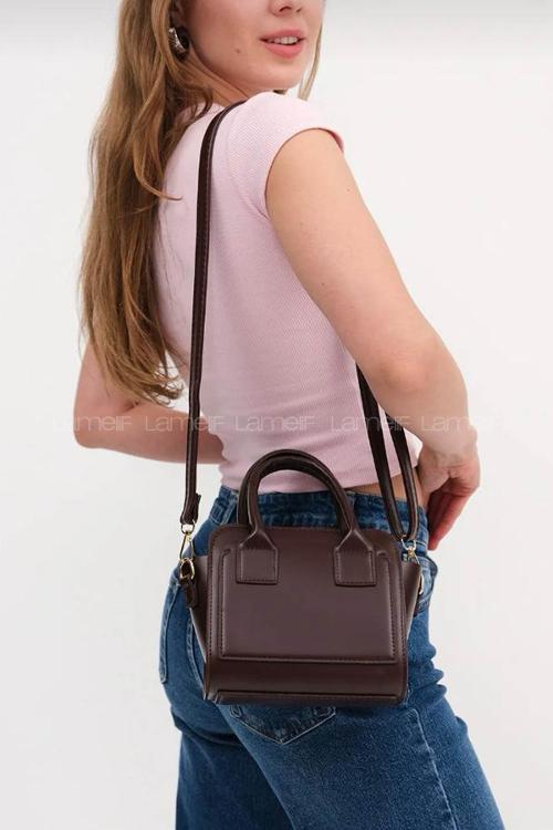Lamelif Minimal Zarif Kadın Çanta Acı Kahve