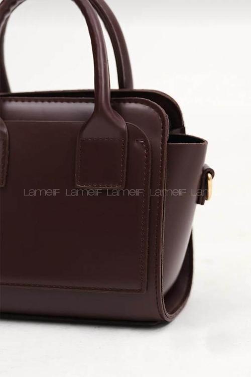 Lamelif Minimal Zarif Kadın Çanta Acı Kahve