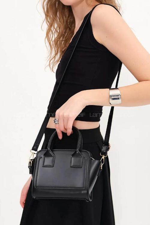 Lamelif Minimal Zarif Kadın Çanta Siyah 
