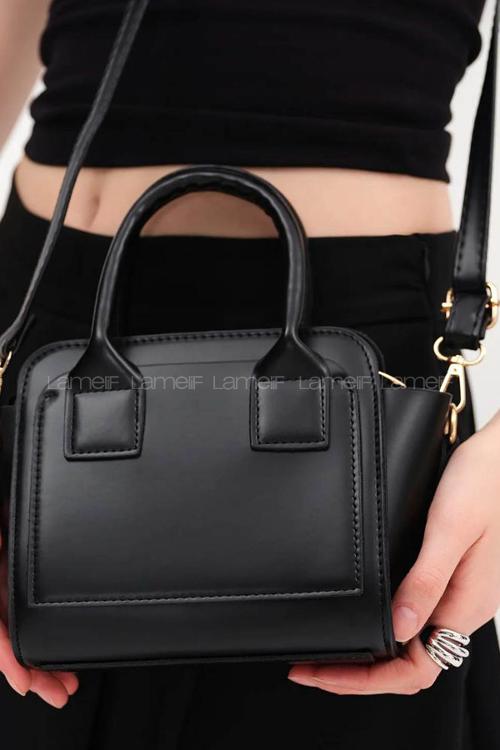 Lamelif Minimal Zarif Kadın Çanta Siyah 