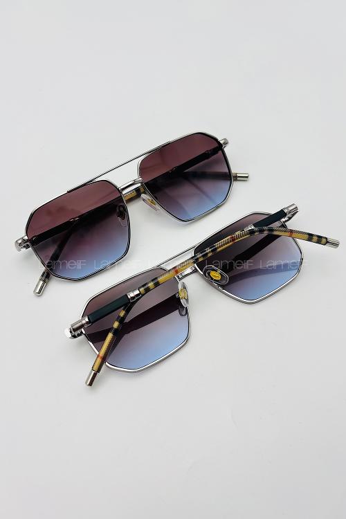 Lamelif Burberry İmzalı Luxery Blok Renk Güneş Gözlüğü