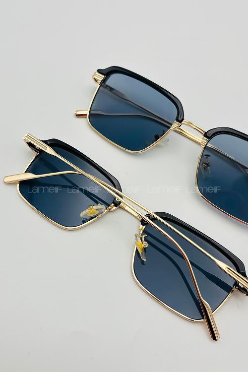 Lamelif Noa Luxery Siyah Gold Çerçeve Güneş Gözlüğü