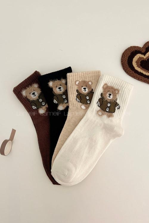 Lamelif Tüylü Kolej Çorap Seti