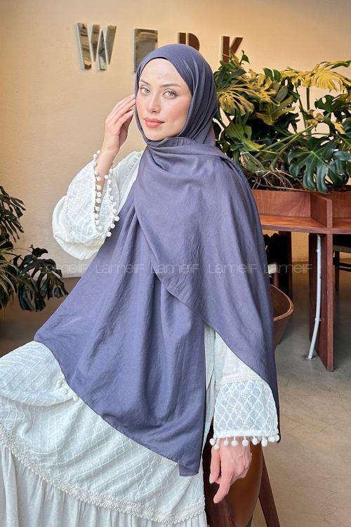 Lamelif Comfort Pamuk Şal Antrasit