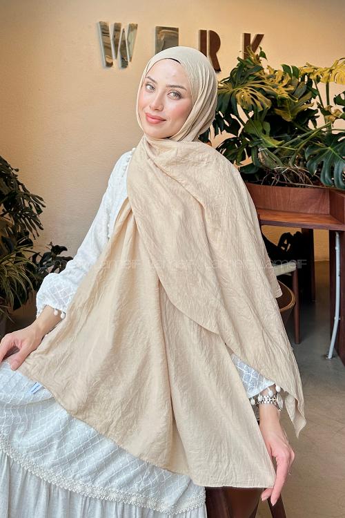 Lamelif Comfort Pamuk Şal Camel