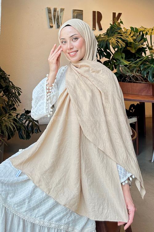 Lamelif Comfort Pamuk Şal Camel