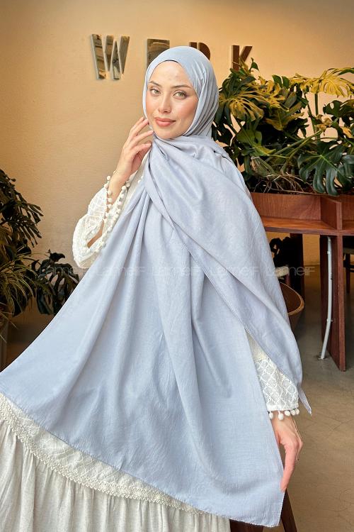 Lamelif Comfort Pamuk Şal Gri