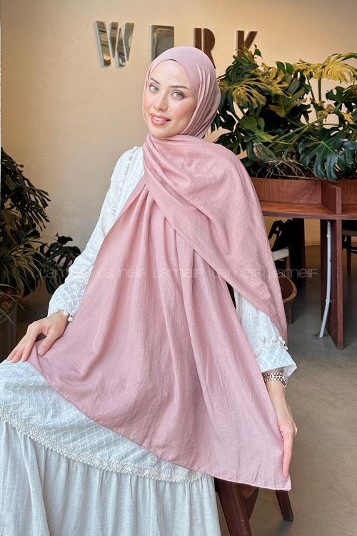 Lamelif Comfort Pamuk Şal Pudra