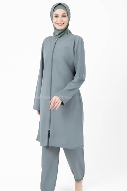 Plum Green Polyester Hasema