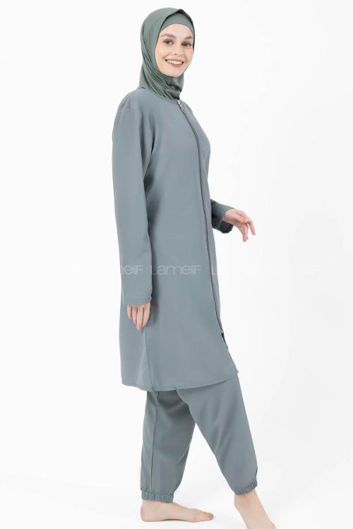 Plum Green Polyester Hasema