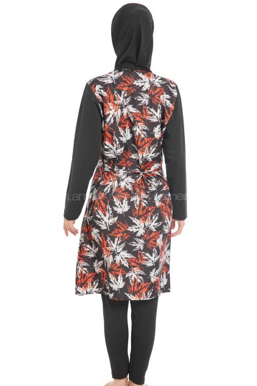 Lamelif Haşama Tesettür Mayo Hijap Kiremit - Gri