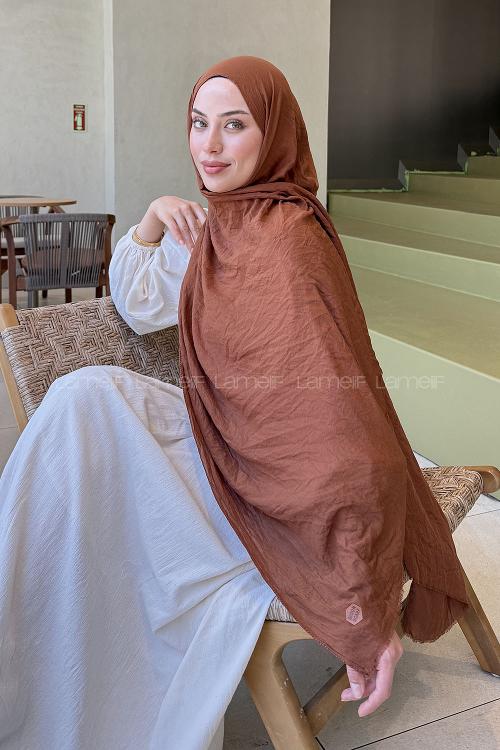 Lamelif Organik Premium Şal Badem