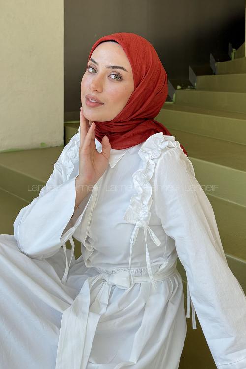 Lamelif Bambu Eşarp Kiremit