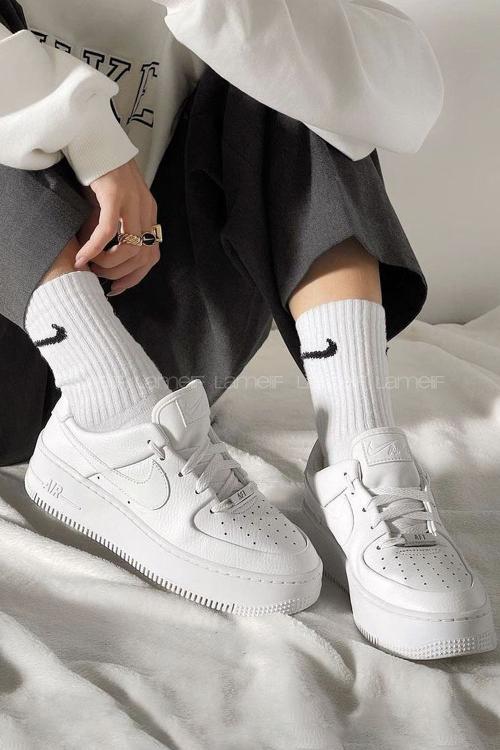 Lamelif Spor Çorap Beyaz