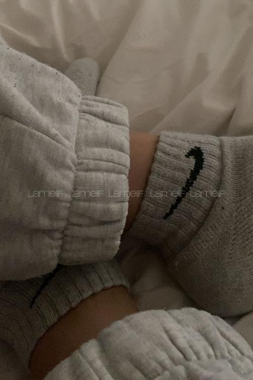 Lamelif Yarım Konç Gri Spor Çorap