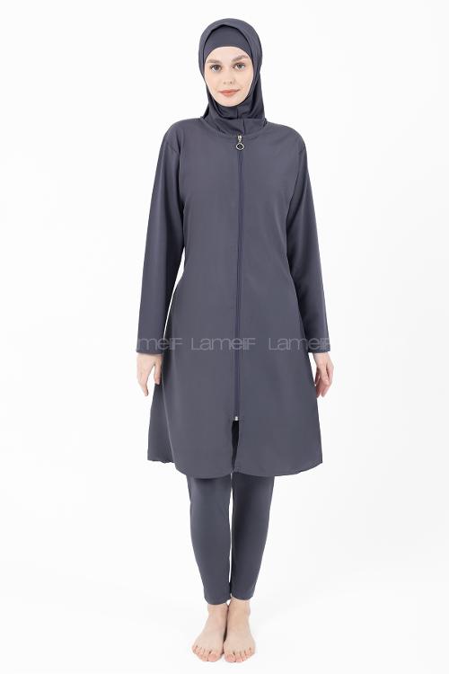 Lamelif Haşama Tesettür Mayo Hijap Füme