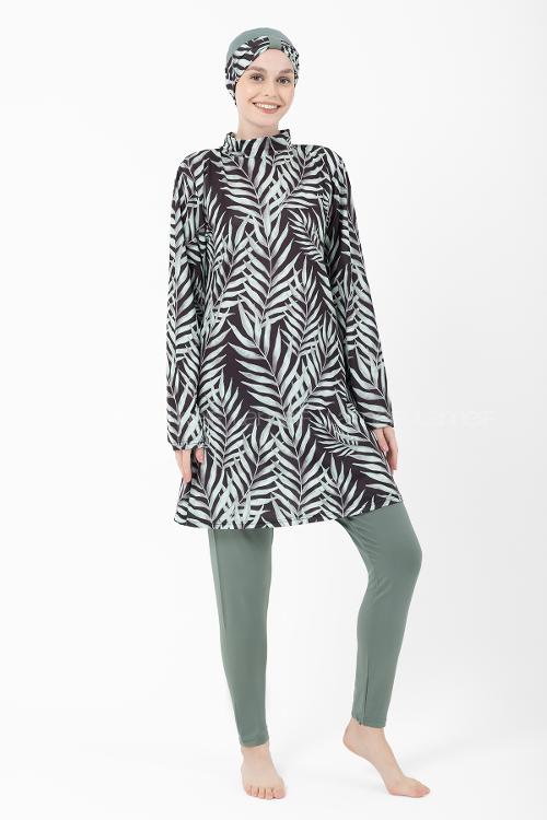 Plum Green Polyester Hasema