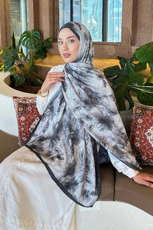 Lamelif Sarmaşık Desen Bambu Şal Taş