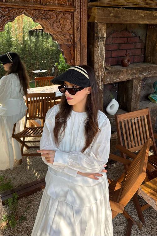 Lamelif Yazlık Hasır Vizör Şapka
