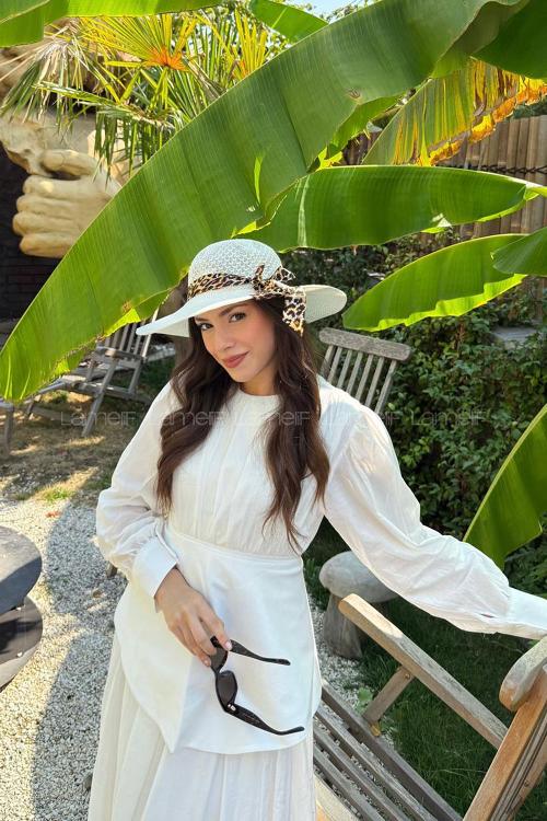 Lamelif Yazlık Hasır Vizör Şapka