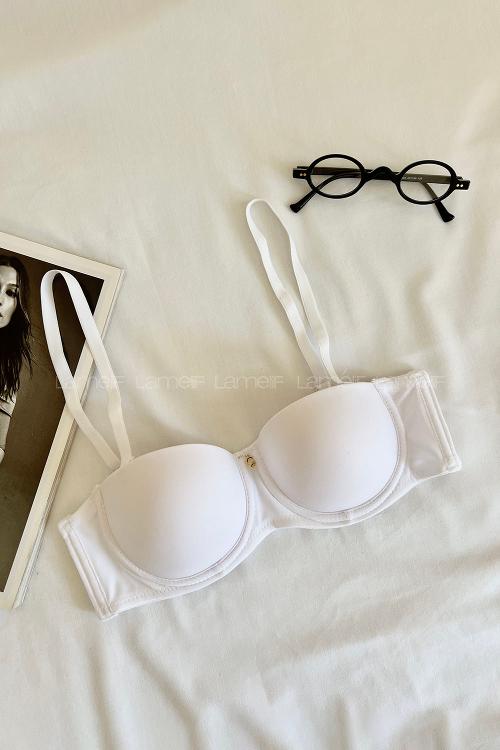 White Cotton Fabric Underwire Support Bralet