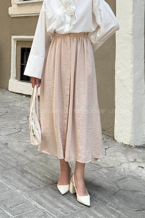 Lamelif Pera Keten Etek Krem