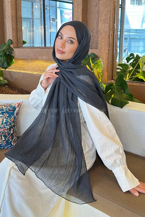 Lamelif Müslin Şal Antrasit