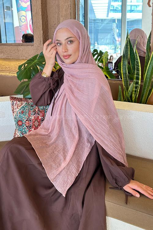 Lamelif Müslin Şal Pudra