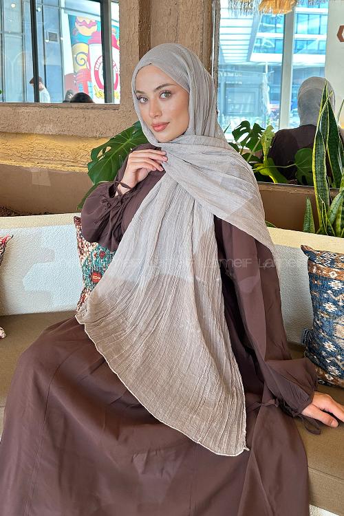 Lamelif Müslin Şal Vizonrengi