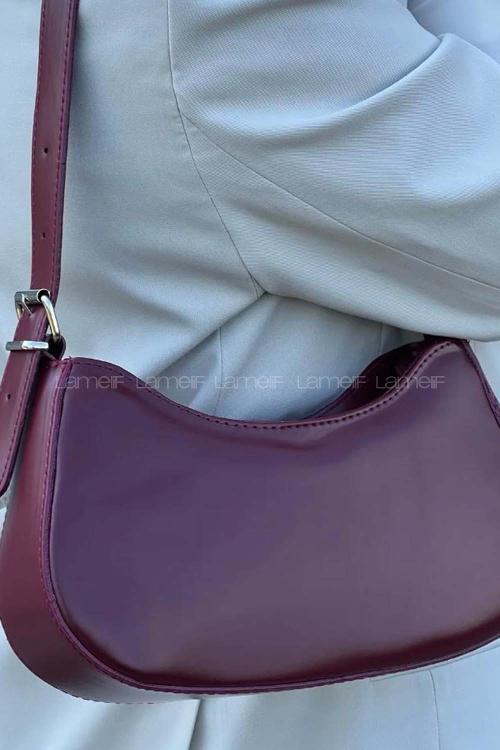Lamelif Baget Omuz Kadın Çanta Bordo