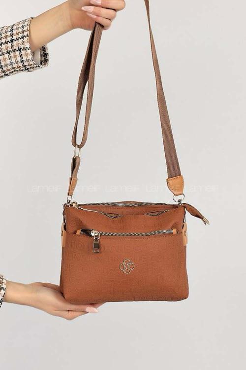 Tan Buckle Skin Hand Bag Bag