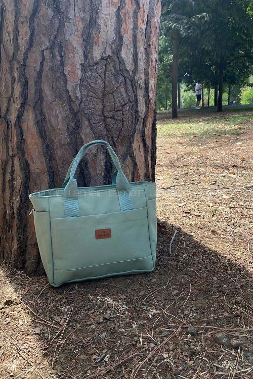 Plum Green Buckle Skin Hand Bag Bag