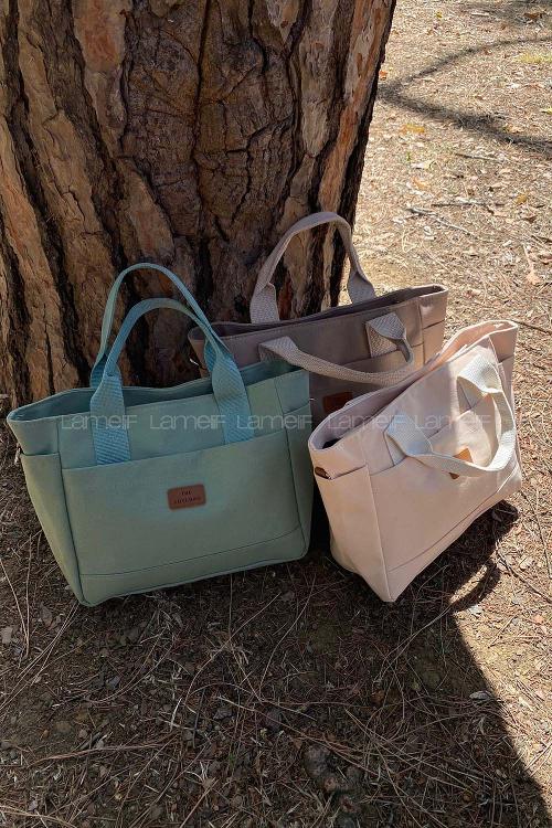 Plum Green Buckle Skin Hand Bag Bag