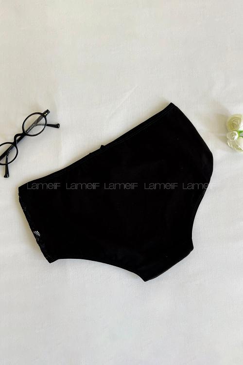 Lamelif Kotton Bayan Yüksekbel Dantel Külot