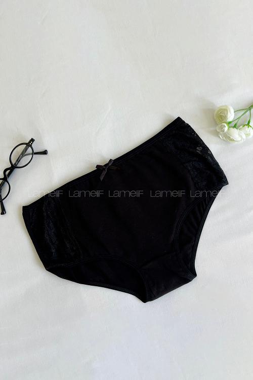 Lamelif Kotton Bayan Yüksekbel Dantel Külot