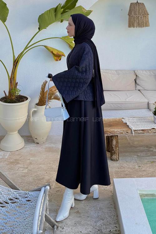 Lamelif Scuba Etekli İkili Takım Lacivert