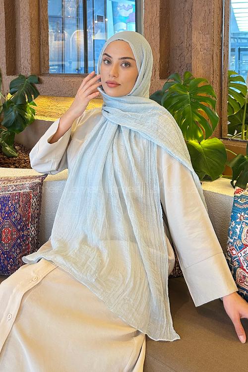 Lamelif Müslin Şal Turkuaz