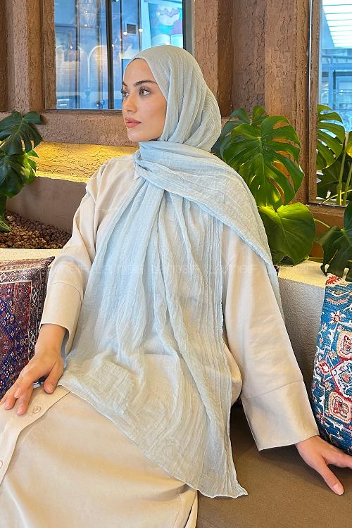 Lamelif Müslin Şal Turkuaz