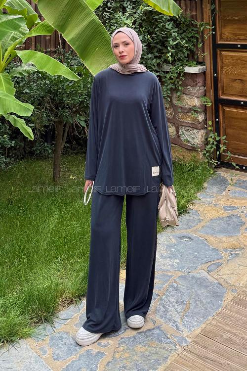 Lamelif Armalı İkili Takım Antrasit