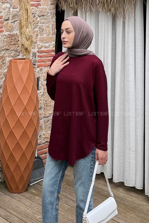 Lamelif Basic Sweat Bordo