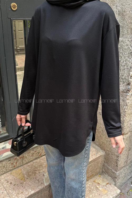 Lamelif Basic Sweat Siyah