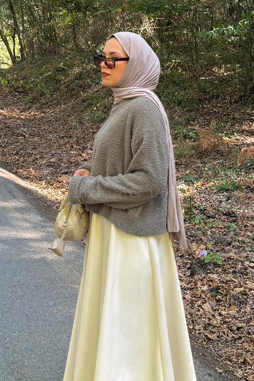 Lamelif Buklet Basic Kazak Haki