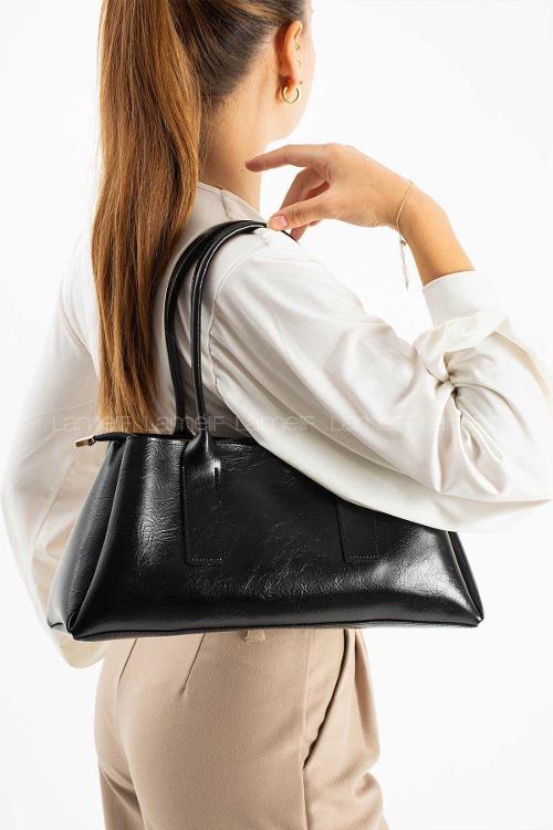 Lamelif Zeına Model Kadın El Ve Omuz Çantası Siyah